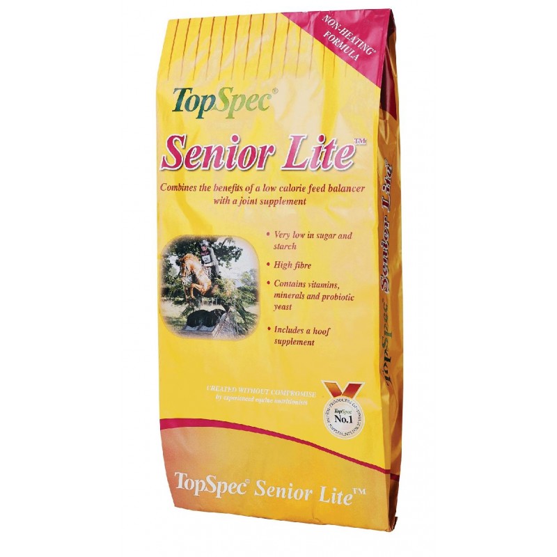 TopSpec Senior Lite Balancer 15kg bag of veteran horse feed for older good doers needing joint and metabolic care