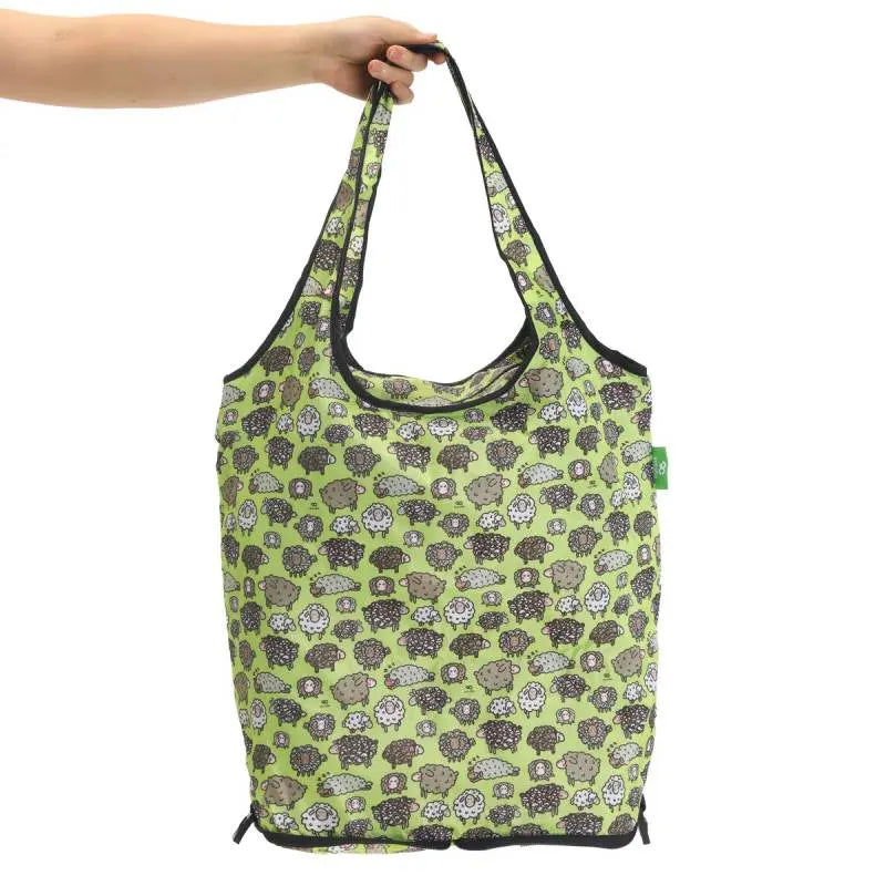Eco Chic Removable Green Sheep Trolley Shopping Bag