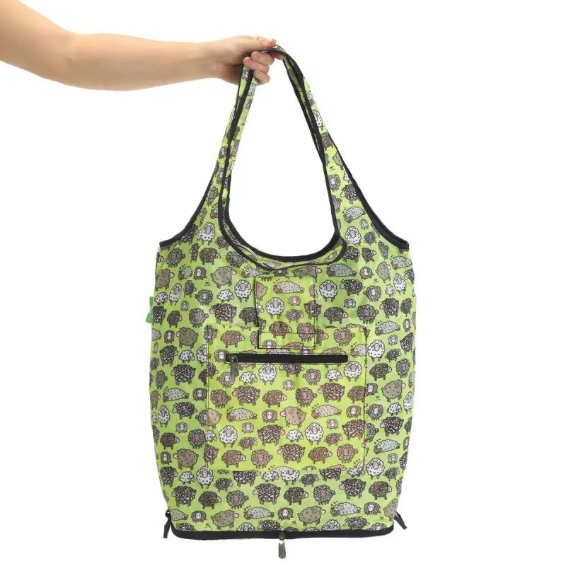 Eco Chic Removable Green Sheep Trolley Shopping Bag