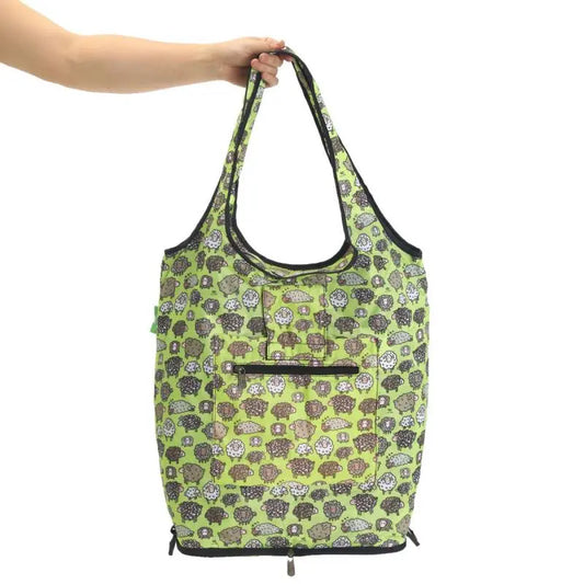 Eco Chic Removable Green Sheep Trolley Shopping Bag