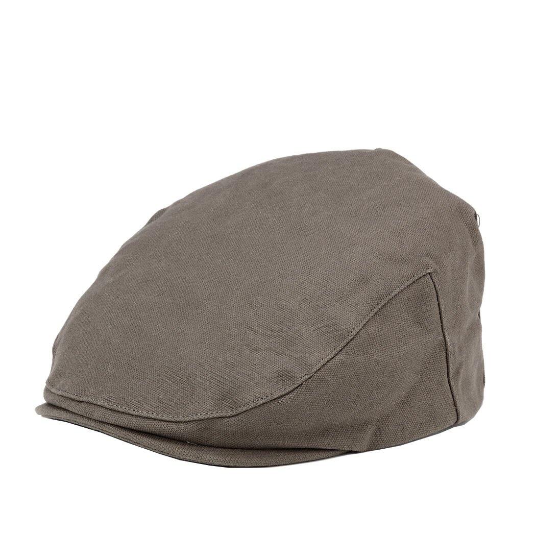 Troop London Waxed Canvas Olive Flat Cap