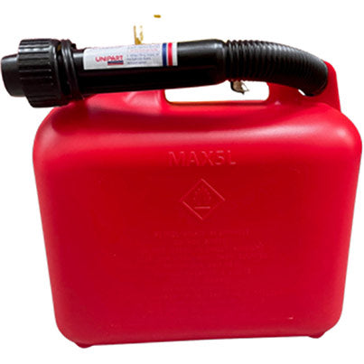 Unipart Red Fuel Can with Auto-Stop Spout 5L