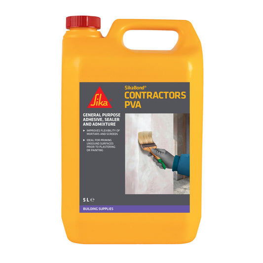 SikaBond Contractors PVA multi purpose adhesive and sealer bottle for priming walls and mixing mortar