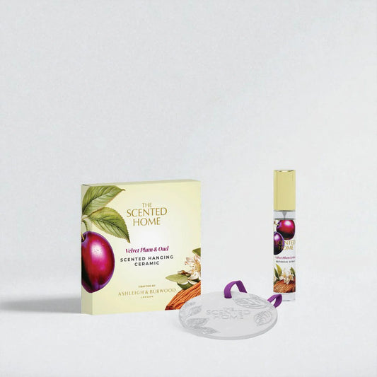 Ashleigh & Burwood - TSH Festive Hanging Ceramic (with Mini Spray) Velvet Plum