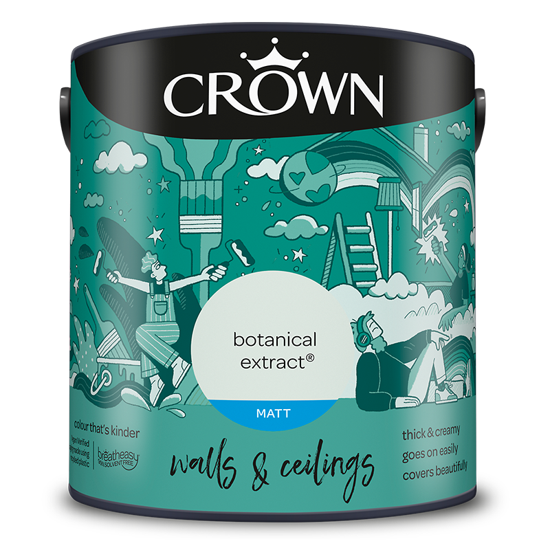 Crown Paints Walls & Ceilings Matt Emulsion Paint - Greens