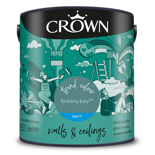 Crown Paints Walls & Ceilings Matt Emulsion Paint - Greens