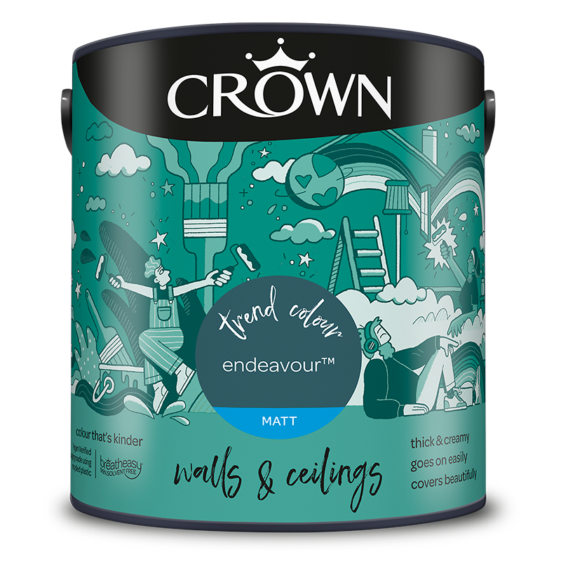 Crown Paints Walls & Ceilings Matt Emulsion Paint - Greens