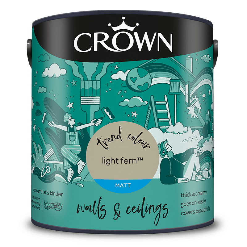 Crown Paints Walls & Ceilings Matt Emulsion Paint - Greens
