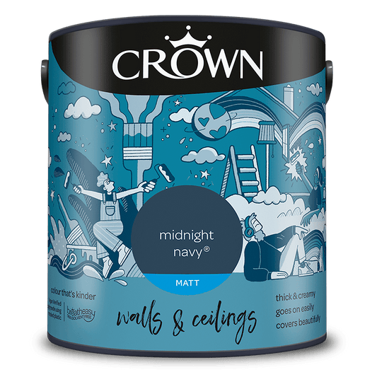 Crown Paints Walls & Ceilings Matt Emulsion Paint - Blues