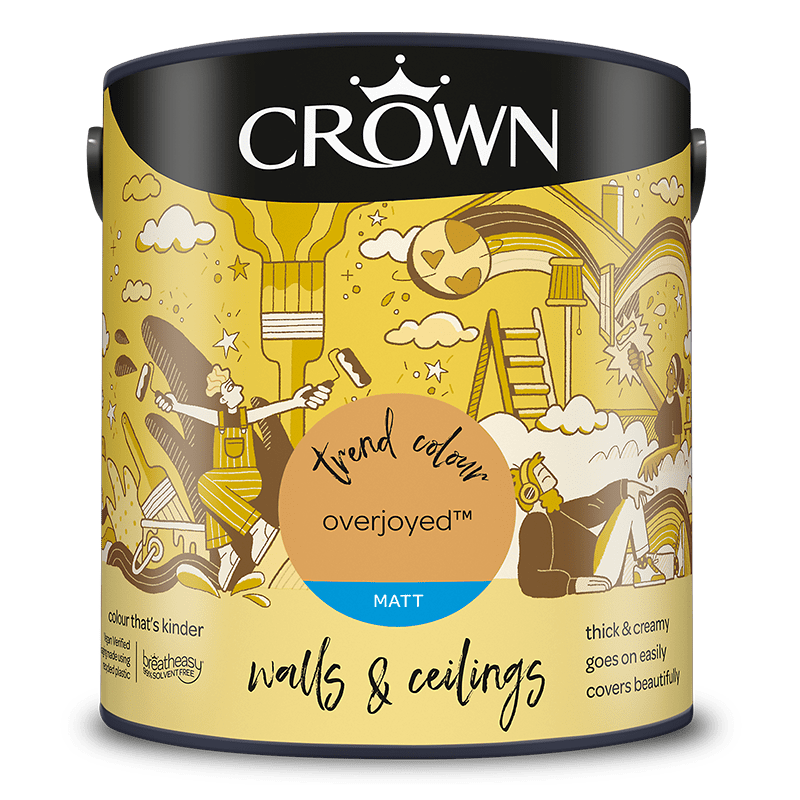 Crown Paints Walls & Ceilings Matt Emulsion Paint - Yellows