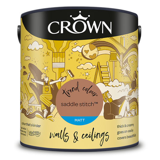 Crown Paints Walls & Ceilings Matt Emulsion Paint - Yellows