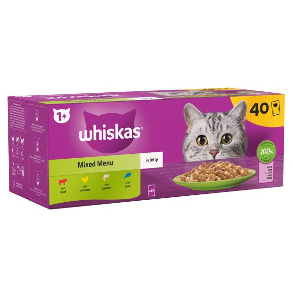 Whiskas Mixed Menu Cat Food in Jelly 40x85g