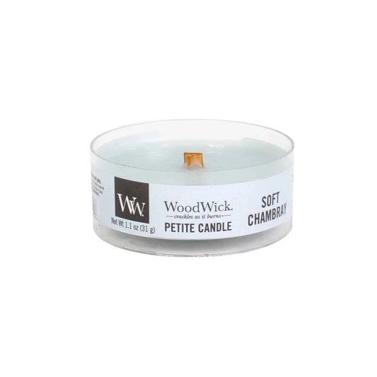 Woodwick Soft Chambray Petite Candle