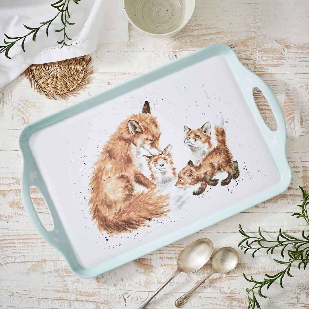 Wrendale The Bedtime Kiss Fox Large Tray