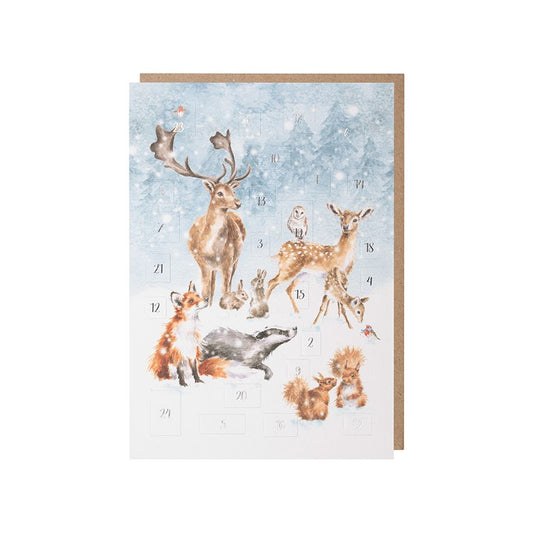 Wrendale 'A Winter Wonderland' Woodland Animal Advent Calendar Card