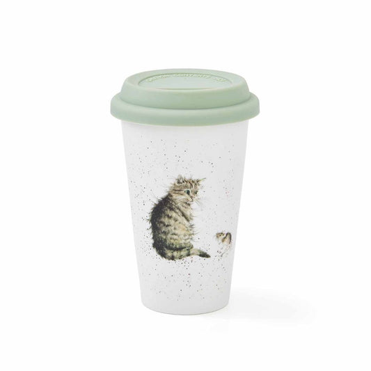 Wrendale 'Cat and Mouse' Cat Travel Mug