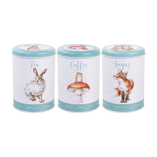 Wrendale 'The Country Set' Animal Tea Coffee Sugar Canisters