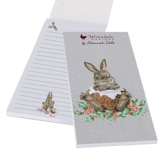 Wrendale 'Little Pudding' Christmas Rabbit Magnetic Shopping Pad