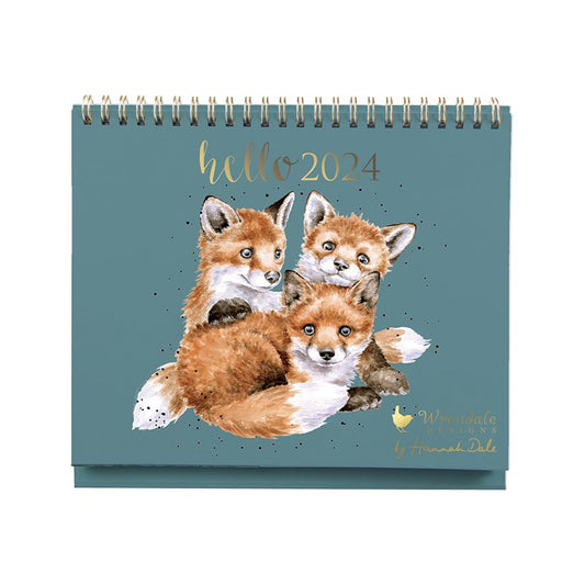 Wrendale 2024 Fox Snug as a Cub Desk Calendar