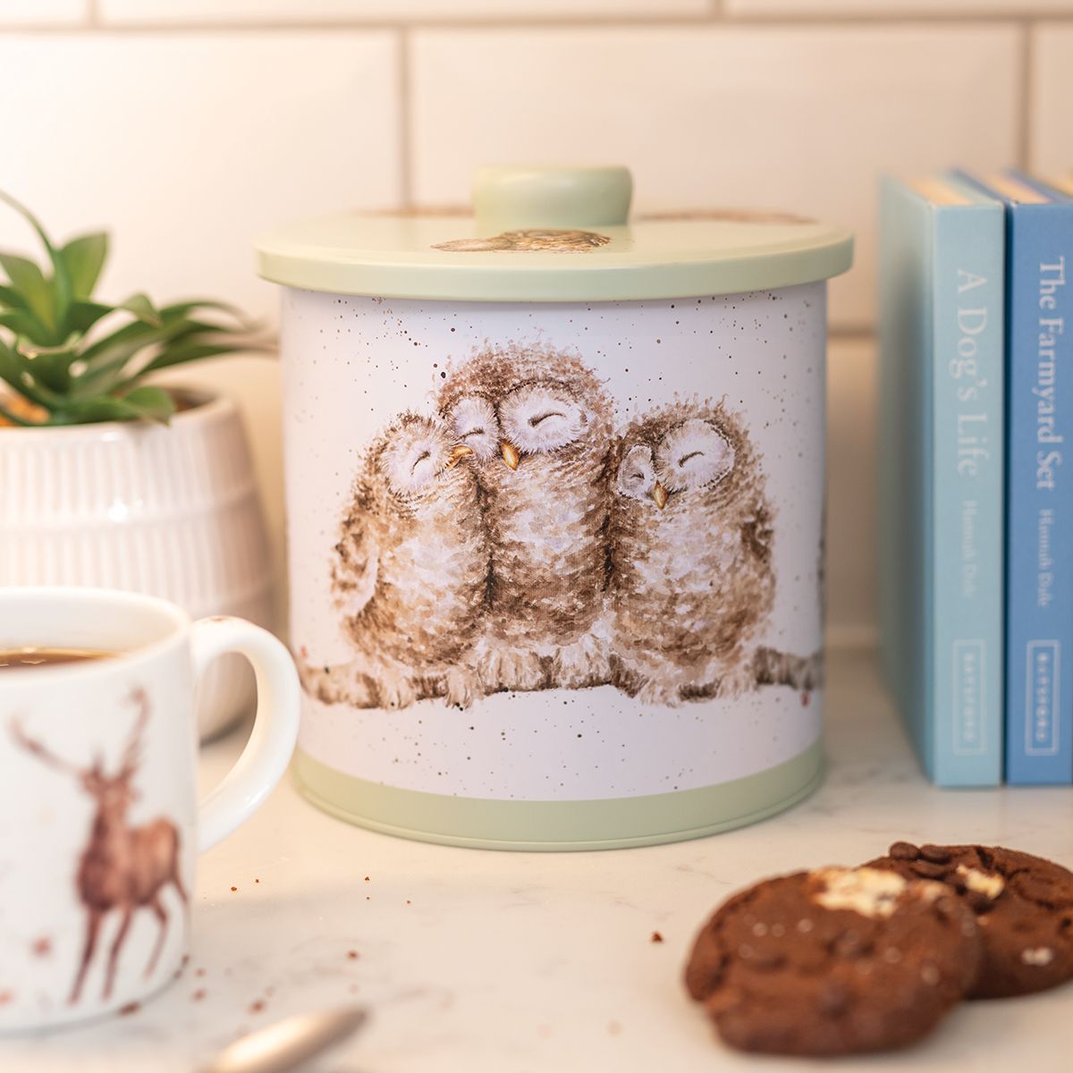 Wrendale The Country Set Owl Biscuit Barrel