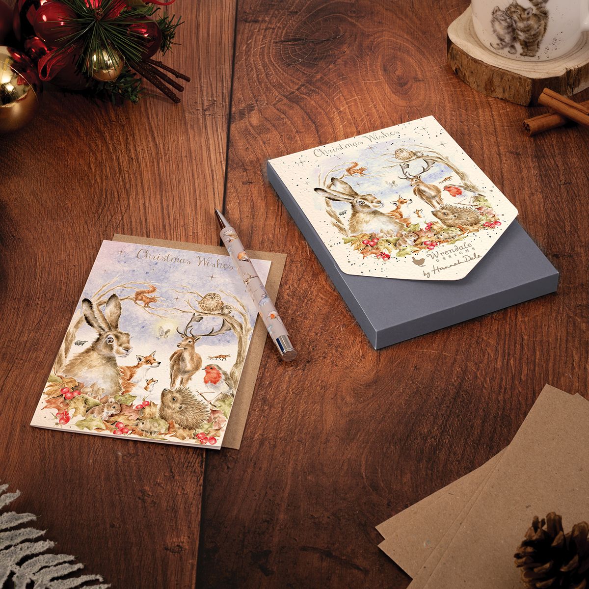 Wrendale 'Walking in a Winter Wonderland Woodland' Animal Christmas Card Pack