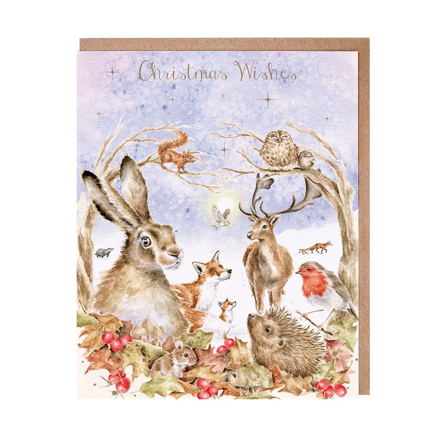 Wrendale 'Walking in a Winter Wonderland Woodland' Animal Christmas Card Pack