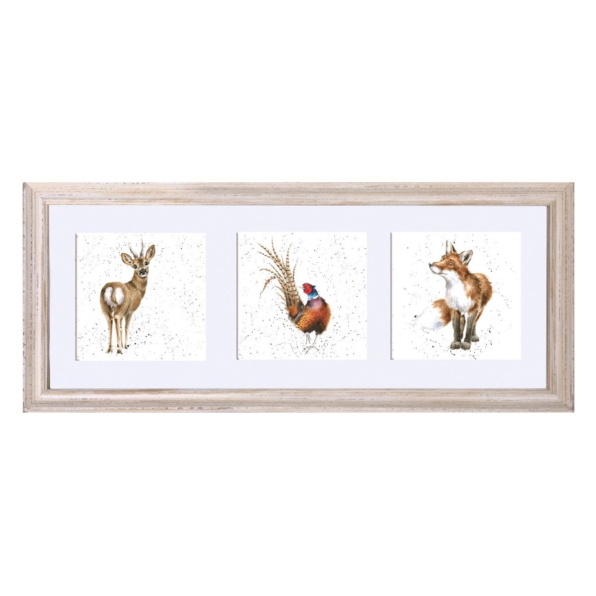 Wrendale 'A Woodland Trio' In a White Frame