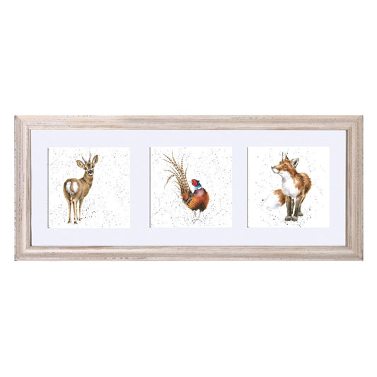 Wrendale 'A Woodland Trio' In a White Frame