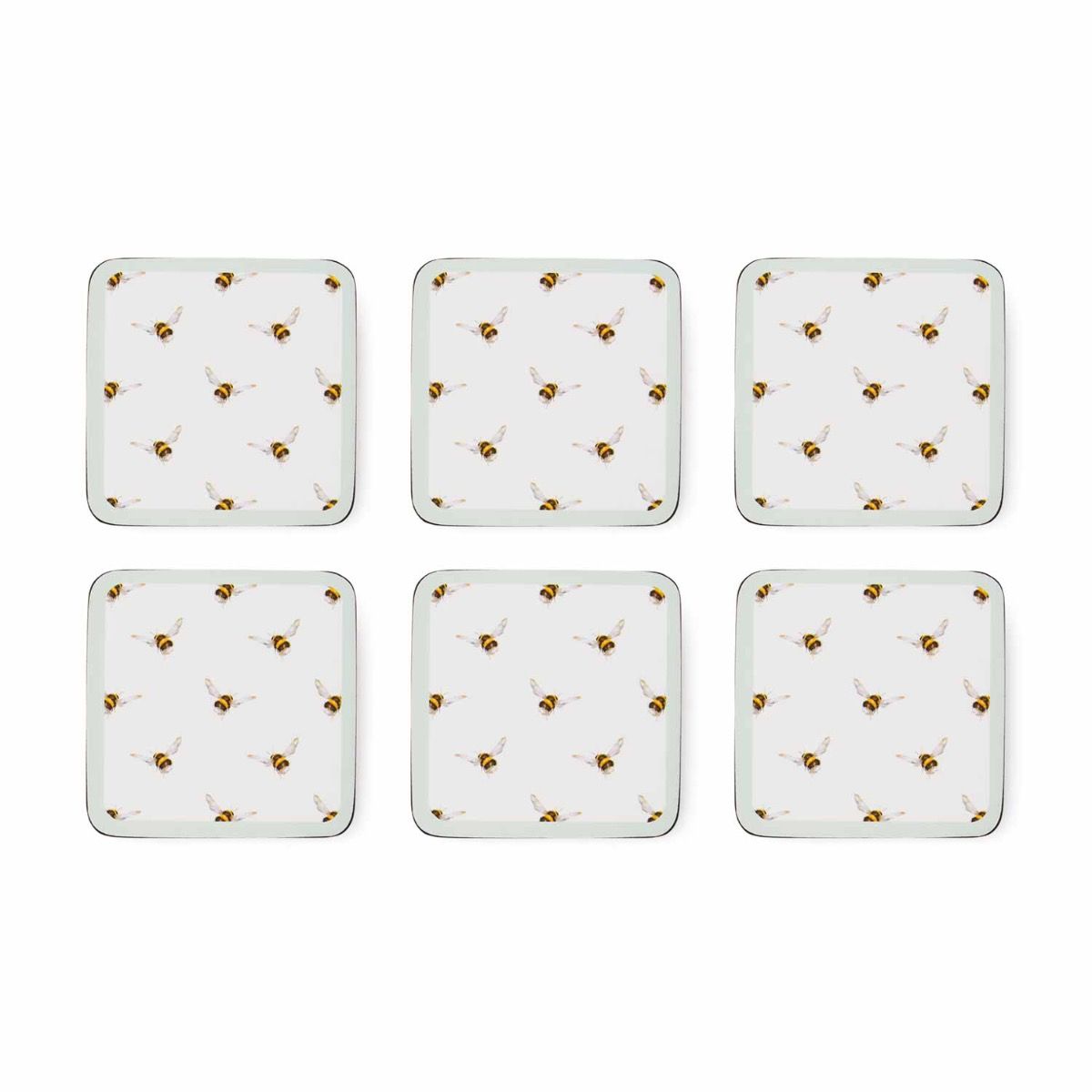 Wrendale Flight of the Bumblebee Bee Set of 6 Coasters