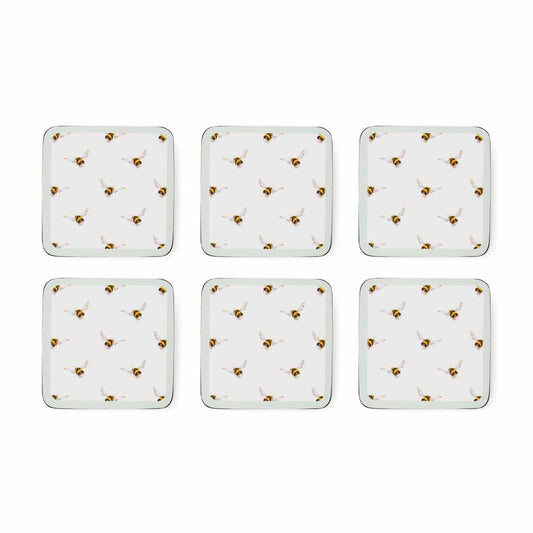 Wrendale Flight of the Bumblebee Bee Set of 6 Coasters