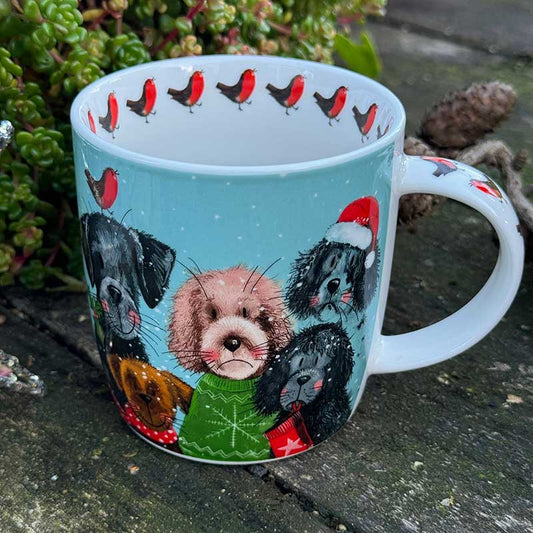 Alex Clark Festive Dogs Christmas Mug