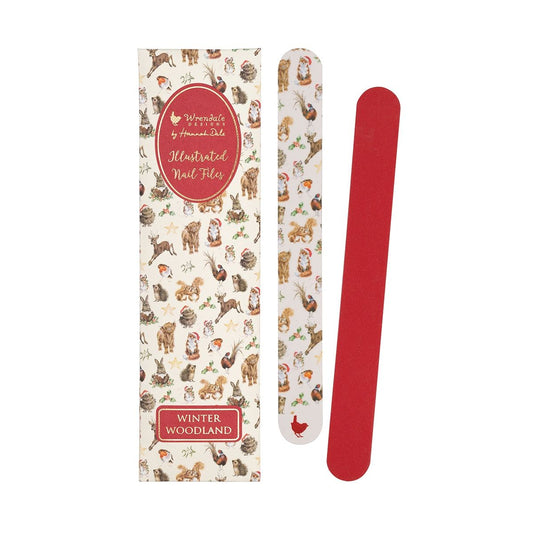 Wrendale Christmas Nail File Winter Woodland 