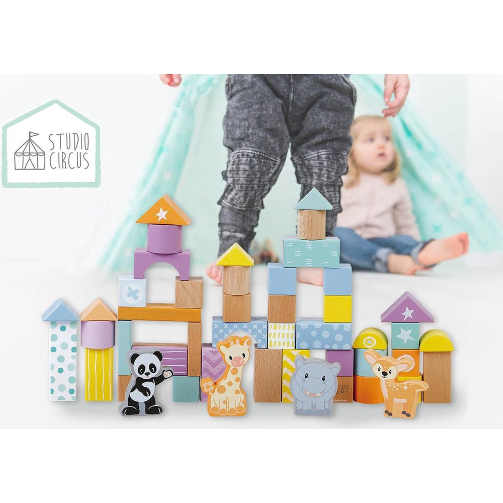 Inside Out Toys Studio Circus 50 Pcs Blocks Set