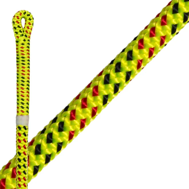 STEIN XTC Sunburst Yale 16-strand climbing rope featuring a factory spliced eye termination