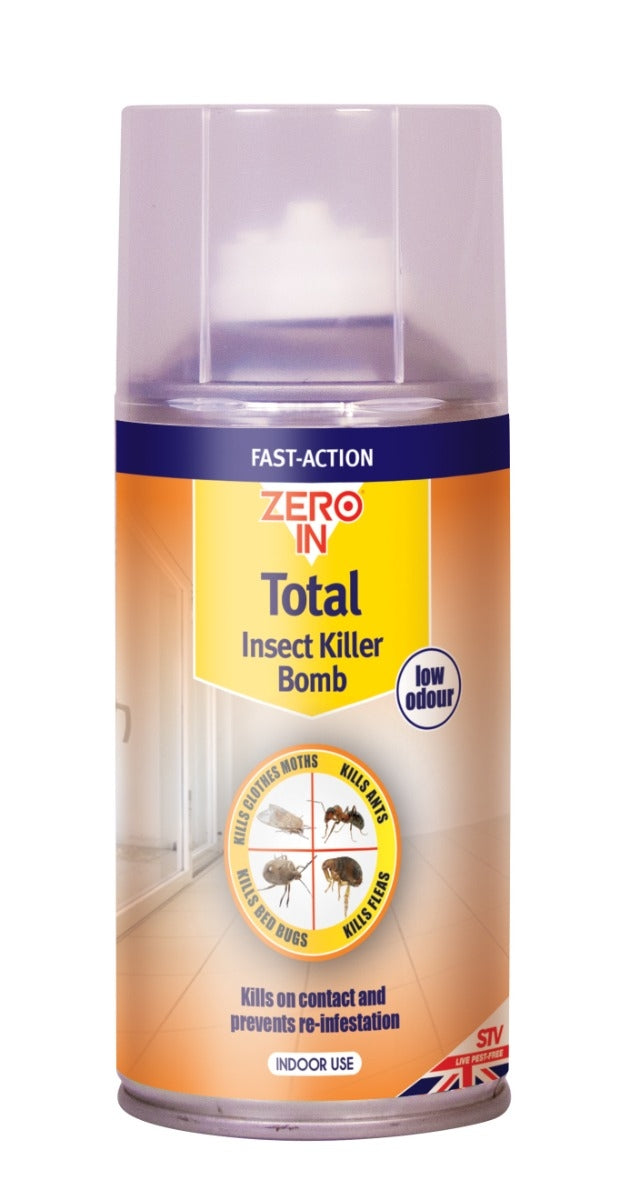 Zero In Total Insect Killer Bomb - 150ml One Shot Aerosol