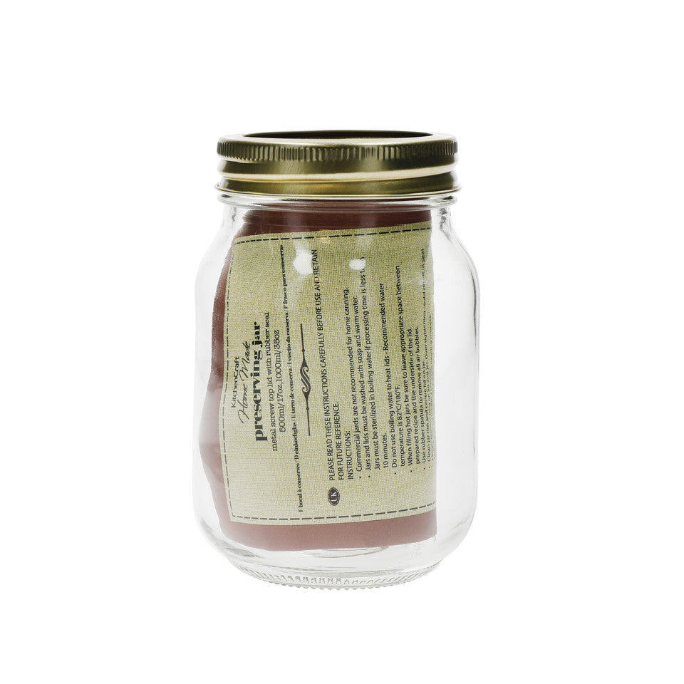 Home Made Glass Preserving Jar 500g