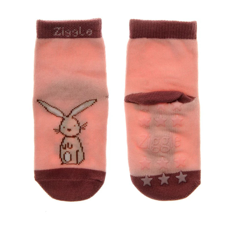 Ziggle - Bunny Pink leggings and socks 0-6m