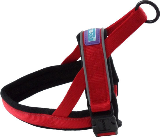 Dog & Co Dog Harness Red Reflective Medium
