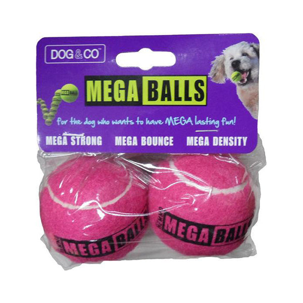 Dog & Co Dog Toy Mega Balls 2.5" Pink