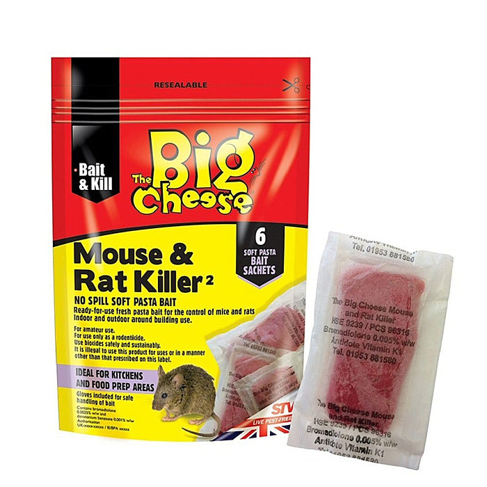 The Big Cheese Mouse & Rat Killer Soft Pasta Bait x6