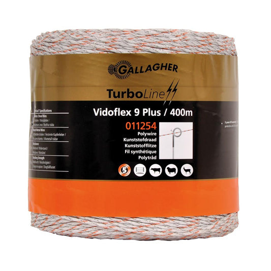 Gallagher Vidoflex 9 TurboLine Plus White 400m