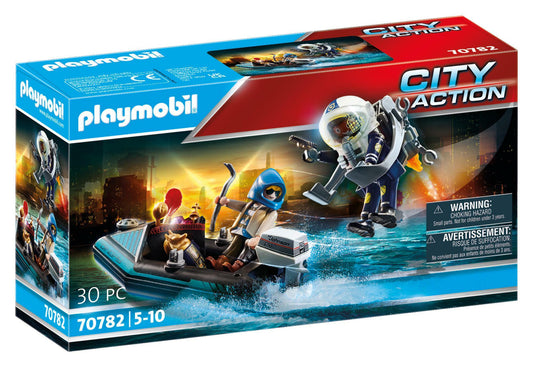 Playmobil City Action Police Jet Pack with Boat 70782