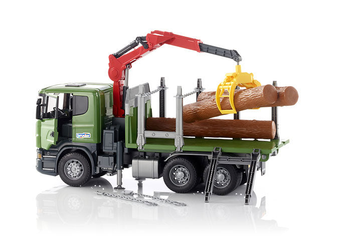 Bruder Scania R-Series Timber Truck With 3 Trunk