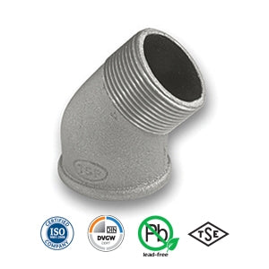 1/2" Galvanised MxF 45 Elbow Tube/Pipe Fitting EN10242