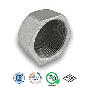 3/4" Galvanised Hexagon Cap Tube/Pipe Fitting EN10242