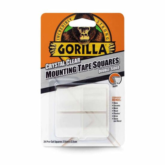 Gorilla Clear Mounting Tape Squares 2.5cm