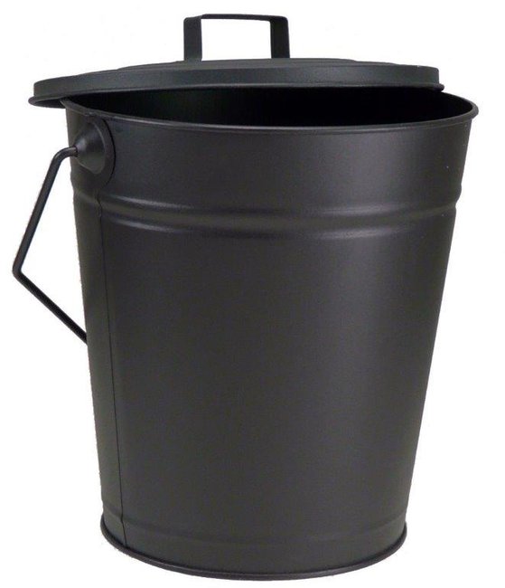 Fireside Black Coal Bucket & Lid 12" BLKCBUCKET