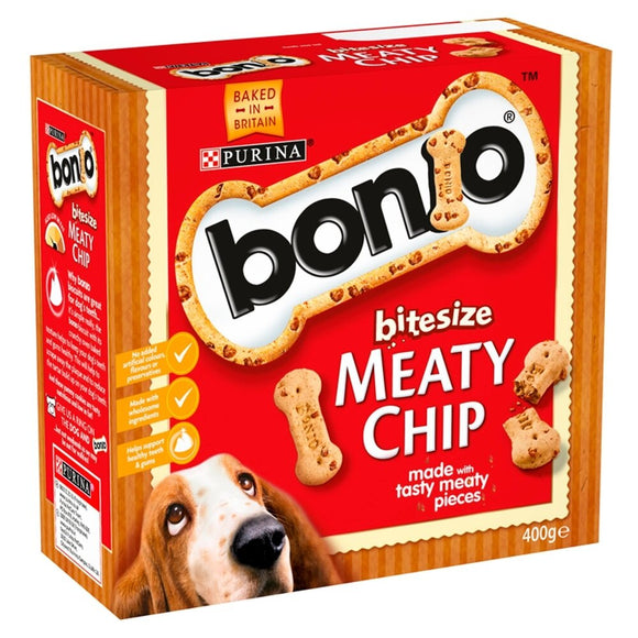Bonio Meaty Chip Bite-Size Biscuits 400g