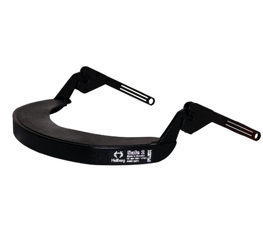 HELLBERG SAFE 2 Flex Visor Carrier - Rubberised Peak Seal Straight Arm