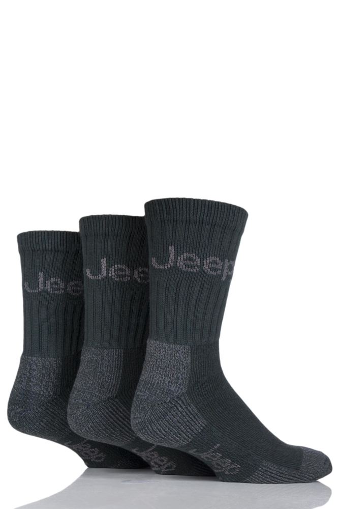 JEEP Men's Boot Socks 3-Pack 6-11